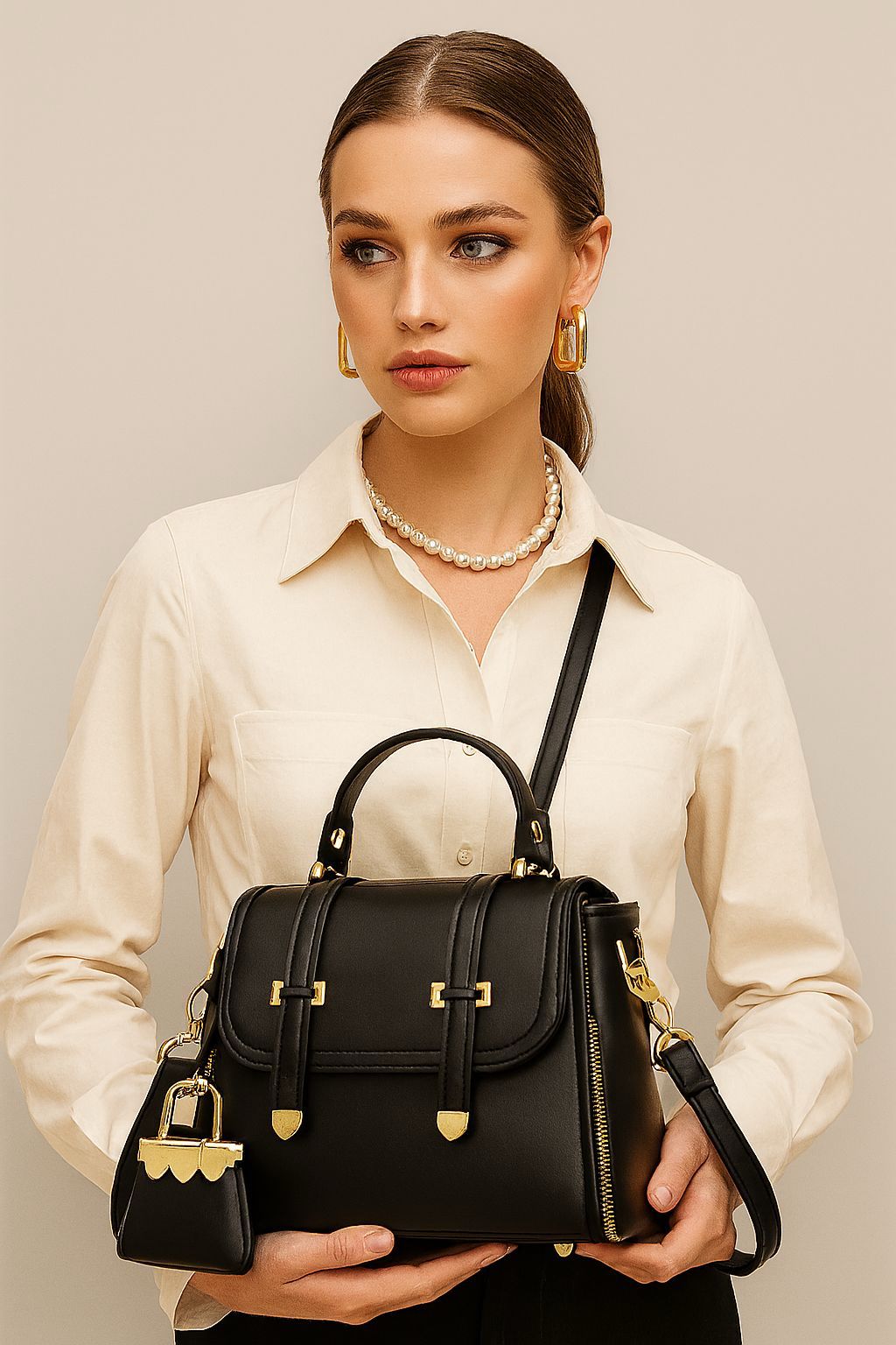 Cross Body Bags with Keychain