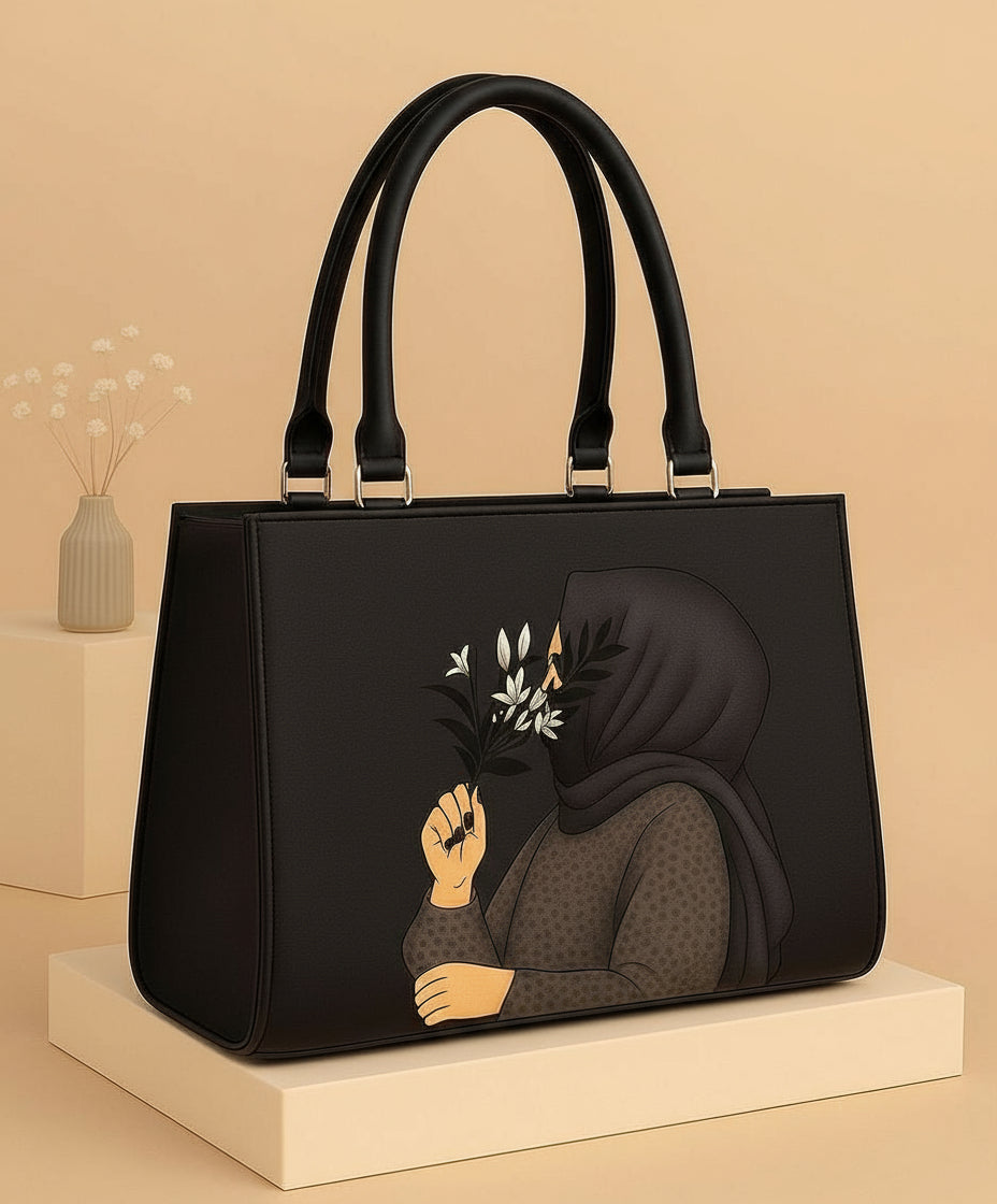 Elegant Hijab Shoulder Bag With Handle