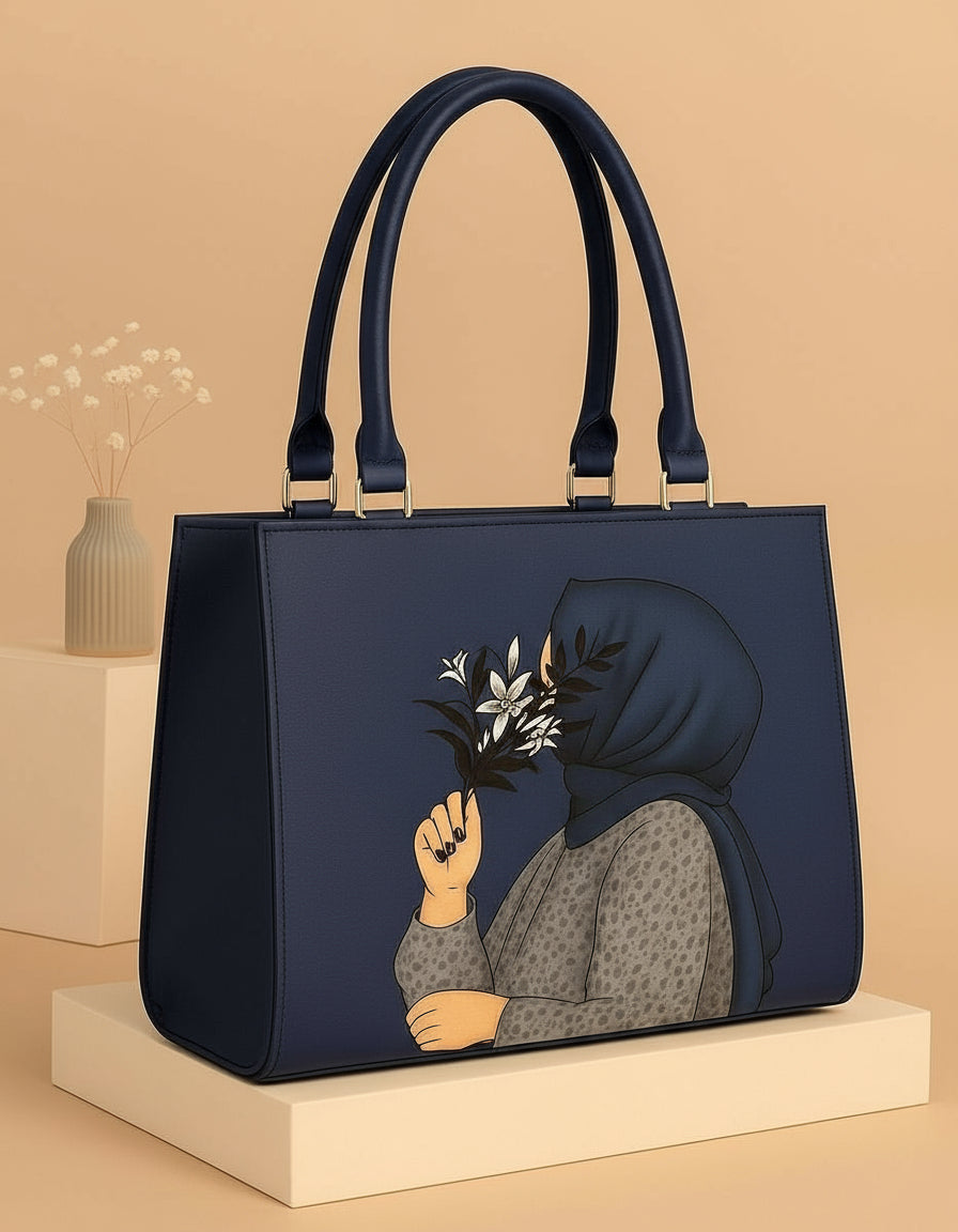 Elegant Hijab Shoulder Bag With Handle