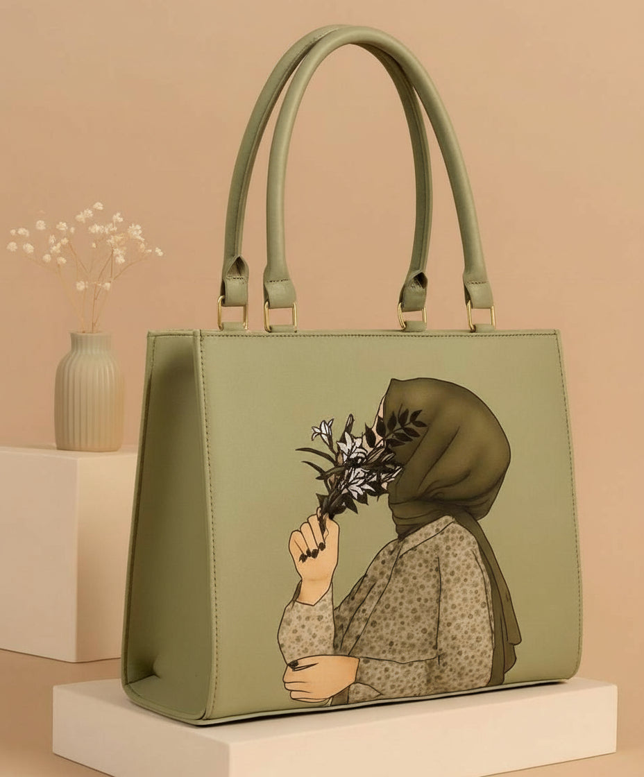 Elegant Hijab Shoulder Bag With Handle