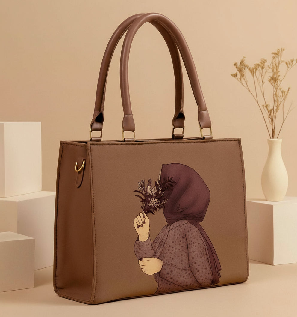 Elegant Hijab Shoulder Bag With Handle
